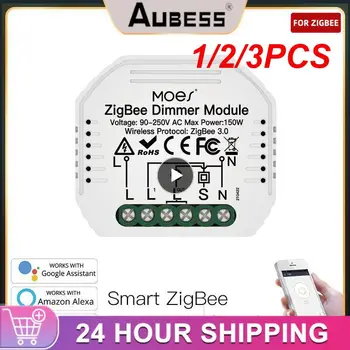  1 / 2 / 3 шт. Голосовое управление Tuya Switch Работа с Alexa Home Smart Switch Mini Dimimmer Module 1/2 Way Умный дом