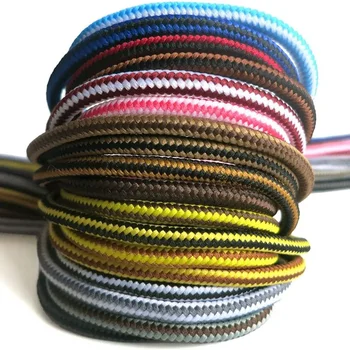 1 пара 18 цветов полосатый двухцветный шнурки для обуви круглые кроссовки на открытом воздухе шнурки хлопчатобумажные сапоги шнурки 70 см 90 см 120 см 150 см