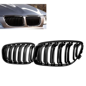 1 пара Передняя решетка автомобиля Глянцевая черная решетка для BMW E90 LCI 3-Series Sedan/Wagon 2009 - 2011