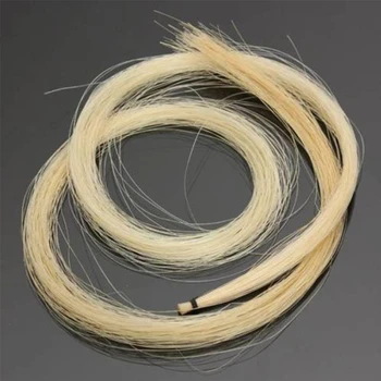 1 шт. 79 см натуральный белый конский волос erhu bow hairs части музыкального инструмента