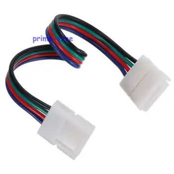  10 шт./лот 10 мм 4-контактный разъем RGB Strip to Stip 2-сторонний кабель без пайки для светодиодной ленты 5050 RGB Бесплатная доставка