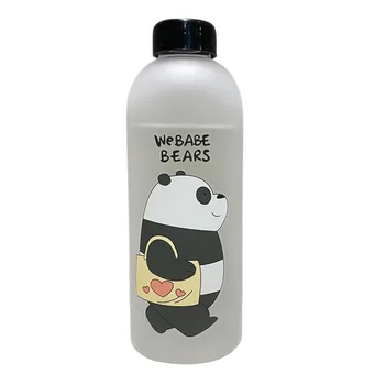  1000 мл портативная бутылка для воды большой емкости герметичная милая панда медведь мультяшная чашка на открытом воздухе спортивная бутылка для питья с соломинкой
