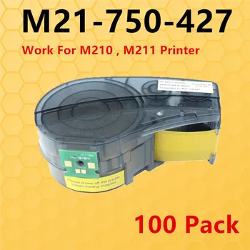 100PK с CHIP M21-750-427 Картриджи для виниловых этикеток Производитель полупрозрачной кассетной ленты для принтера Brady M210, M211