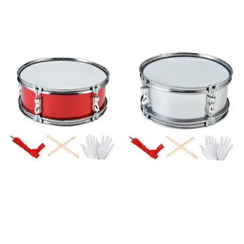 11 дюймов малый барабан с перчатками Профессиональные музыкальные барабаны Музыкальные инструменты для взрослых Дети Девочки Начинающие Подарки на день рождения