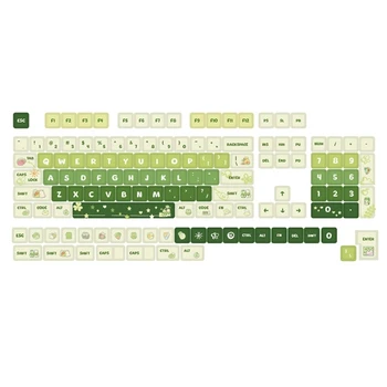 133 клавиши PBT Колпачки для клавиш XDA DyeSub Светло-зеленый колпачок для клавиш ForMX Переключатели Механическая клавиатура