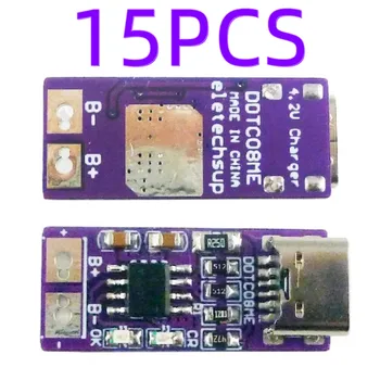 15 шт. Type-C PD QC FCP USB 1A 4,2 В Li-ion Li-Po Lithium Battery Зарядное устройство DDTC08ME для аккумулятора сотового телефона 3,7 В 18650