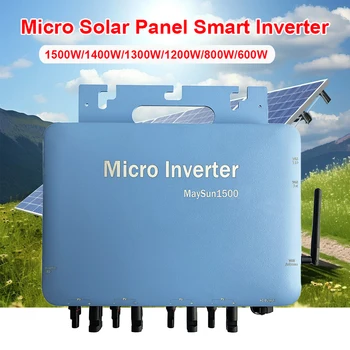 1500 Вт 1000 Вт 800 Вт Микро Солнечная Панель Интеллектуальный Инвертор Встроенный WIFI MPPT Домашний Интеллектуальный Микро Инвертор Солнечной Панели Для110 В 220 В переменного тока