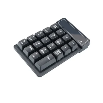 2,4 ГГц Беспроводная клавиатура Mini USB Цифровая клавиатура 19 клавиш Цифровая клавиатура Цифровая клавиатура Приемник для бухгалтерского учета Портативный ПК Компьютер(A)