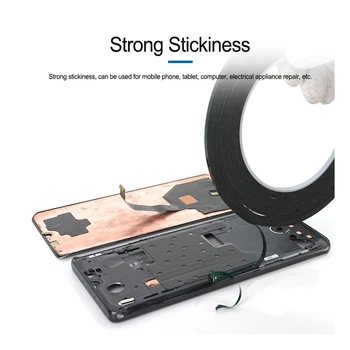 2-5 мм 10 м черный прочный клейкая лента в рулоне для планшета iPad ЖК-дисплей сенсорная стеклянная рамка задняя крышка для ремонта двухсторонний клей для Samsung