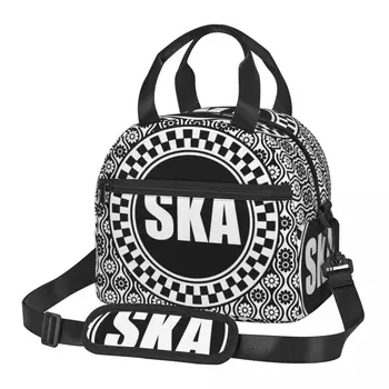 2 тона Музыка SKA-рок Логотип SKA Изолированные сумки для ланча Двухцветные 2Tone SKA Check Контейнеры для пищевых продуктов Большой холодильник Термоланч-бокс