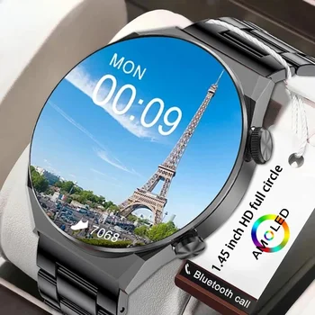 2023 Беспроводное зарядное устройство для бизнеса 454 * 454 HD Экран Смарт-часы Мужчины NFC Водонепроницаемые смарт-часы Dial Call Clock для Android IOS