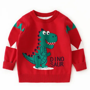 2023 Весна Осень Зима Новый 2 3 4 6 8 10 лет Детская одежда Детский пуловер Вязаный детский рождественский свитер для мальчиков