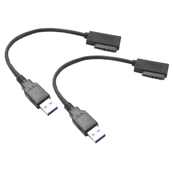2X USB 3.0 на 7 + 6 13-контактный тонкий SATA для ноутбука CD/DVD ROM Кабель-адаптер оптического дисковода