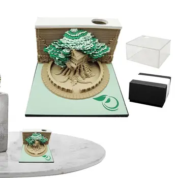 3D Дерево Заметка Блокнот Дерево Резьба Блокнот Дерево Художественный Блокнот 3D Блокнот Для Заметок Artropad Pad Для DIY Украшение Подарок