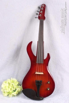 4-струнная электрическая скрипка RED Новая гитара 4/4 Flame Форма из массива дерева Мощный звук EV20-8