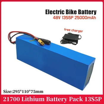48 В 25 Ач Электрический велосипед 21700 Литиевая батарея 13S5P 1000 Вт Аккумулятор для скутера 48 В 25 Ач Аккумулятор для электрического велосипеда + зарядное устройство 54,6 В 2 А