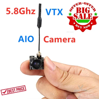 5.8G 25 МВт 40 каналов 800 ТВЛ Передатчик LS-S2 FPV Камера 3,6 г FPV AIO Микрокамера Сверхлегкий NTSC / PAL Переключаемый