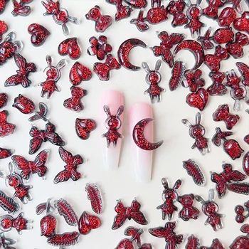 50 шт./лот 2023 Новый Вампир Гора Камелия Бабочка Луна Украшение для ногтей DIY Love Tulip Украшение для ногтей