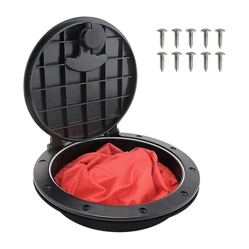6-дюймовый комплект палубных плит Палубный люк каяка с сумкой для хранения для каяка Лодка Рыболовный такелаж Черный
