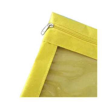 8 шт. Три отверстия Пенал большой емкости Сумка для файлов Прочный сумка для скоросшивателя с прозрачным окном Желтый