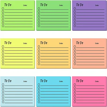 9 шт. Флуоресцентный цветной блокнот для заметок для скрапбукинга DIY Декоративный материал Коллаж Журналинг