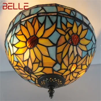 BELLE Tiffany Потолочный светильник Современная креативная лампа Цветочная фигура Светильники Светодиодный дом для украшения