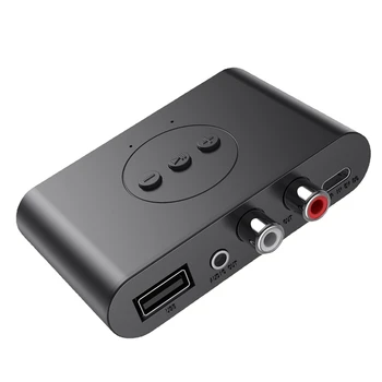 Bluetooth 5.2 Аудио Ресивер NFC U Диск RCA 3,5 мм AUX USB Стерео Музыка Беспроводной Адаптер С Микрофоном Для Усилителя Динамика