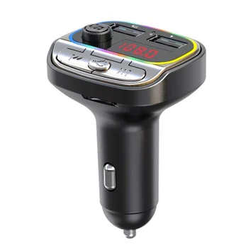 C21 Автомобильный MP3-плеер 3,1 А USB Быстрое зарядное устройство Bluetooth 5.0 FM Передатчик с красочными огнями, поддержка громкой связи TF U Диск