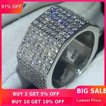 choucong Handmade Hexagon Promise Ring 925 пробы стерлинговое серебро полное 252 шт. AAAAA cz обручальное кольцо кольца для женщин ювелирные изделия