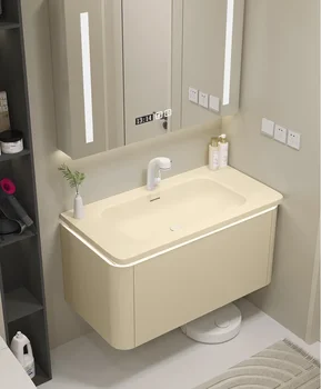 Crene интегрированный кремовый умывальник для ванной комнаты тумба под умывальник