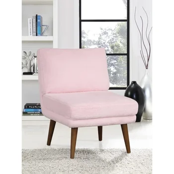 Dakari Glam Lounge Chair, Розовый тканевый туалетный стул Розовый настольный стул