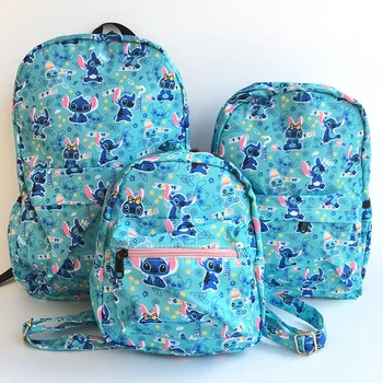 Disney 2023 Lilo&Stitch Мультяшный милый рюкзак Последняя тенденция Путешествия Студенческий рюкзак Аниме Персонаж Стежок Рюкзак