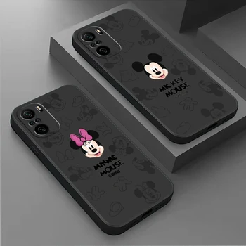 Disney роскошный чехол для телефона Микки Минни для Xiaomi Redmi Note 11E 11S 11 11T 10 10S 9 9T 9S 8 8T 7 Pro Plus 5G Черная крышка