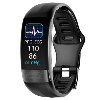 ECG + PPG Смарт-часы Браслет Фитнес-трекер для женщин Мужчины Калории Кровяное давление Водонепроницаемый Спорт Смарт-браслет Здоровье Смарт-часы