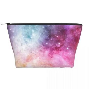Galaxy Nebula Трапециевидные портативные сумки для макияжа Сумка для ежедневного хранения Косметичка для путешествий Туалетные принадлежности Ювелирная сумка