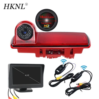 HKNL HD объектив Автомобильная камера заднего вида + 4,3-дюймовое зеркало + 2,4 ГГЦ Беспроводная для Opel Vauxhall Vivaro Fiat Talento Renault Traffic 3 Стоп-сигнал