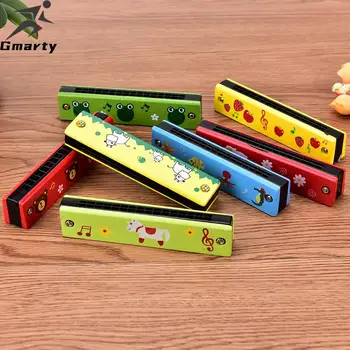 IRIN Мультфильм Раскрашенная деревянная гармоника Дети Музыкальные развивающие музыкальные игрушки Инструмент Образовательный случайный цвет