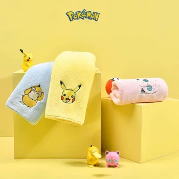 Jacqueline, кобрендинговые полотенца Pokemon Pikachu Chubby Dink Duck с коралловым пухом