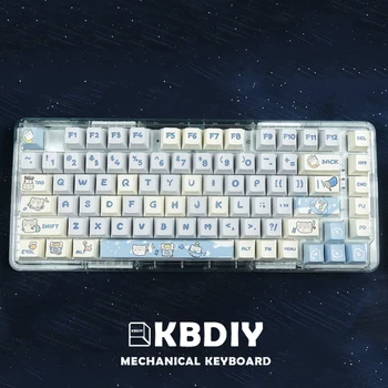 KBDiy 145 клавиш/комплект Вишневый профиль Daydream Kitten Колпачки для клавиш Custom PBT для переключателей MX Механические колпачки клавиш клавиатуры для GMK67 64