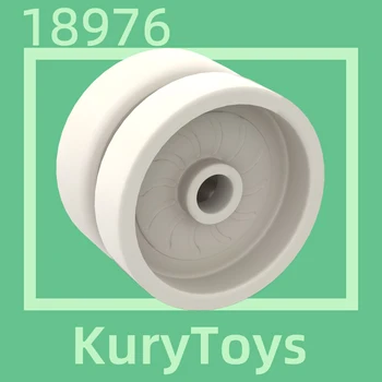 Kury Toys DIY MOC для 18976 10 шт. Детали строительных блоков для колеса 18 мм D. x 12 мм с отверстием оси и шпилькой, сплошные линии тормозного диска