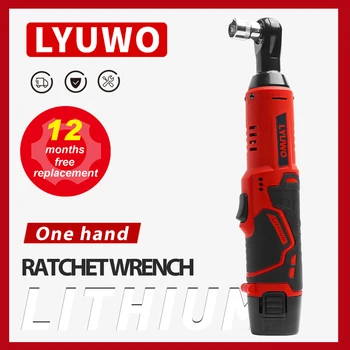 LYUWO 3/8 Аккумуляторная электрическая, набор трещоток, угловая дрель, отвертка для снятия гайки, инструмент для обслуживания автомобиля