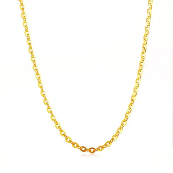 MADALENA SARARA Чистое 18-каратное золото Плоское Ожерелье O Shape Chain