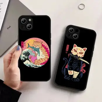 Neko Ramen Japan Cat Phone Чехол для iphone 13 12 11 Pro 12 Pro Max X XR XS Mini 7 8 6S plus 2020 se телефон Полное покрытие