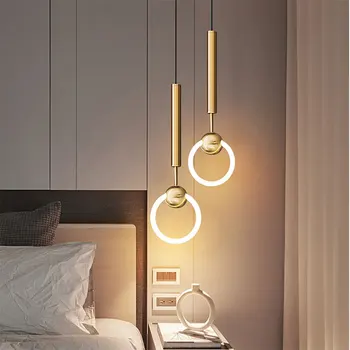 Nordic Luxury Светодиодная подвесная лампа Люстра для гостиной Столовая Спальня Прикроватный кабинет Домашний декор отеля Осветительный прибор