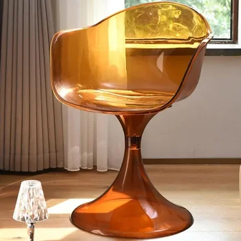 Nordic Простой прозрачный стул Мебель для гостиной Спинка Обеденные стулья Мебель для дома Кресло для отдыха Мебель для спальни