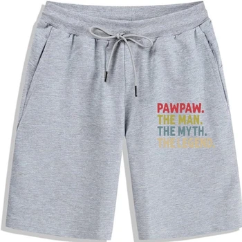 Pawpaw The Man The Myth The Legend Забавный подарок для дедушки Дизайнерские шорты на заказ Хлопковые шорты для мужчин Нормальные