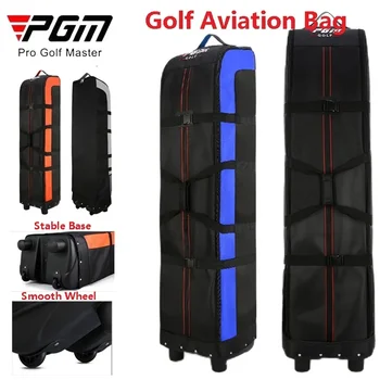 PGM Утолщенные сумки для гольфа Водонепроницаемая нейлоновая авиационная сумка для гольфа Складная подставка большой емкости с колесом Легкий дорожный пакет