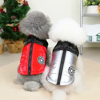 S-9XL Зимняя куртка для больших собак Жилет Водонепроницаемая куртка для домашних животных Пальто для щенка Французский бульдог Теплая одежда Йорк Костюм Ropa Para Perros