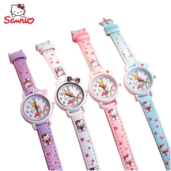 Sanrio Аниме Периферийные устройства Kawaii Мультфильм Милый Hello Kitty Детские цифровые часы Креативные наручные часы Фестиваль Подарок оптом