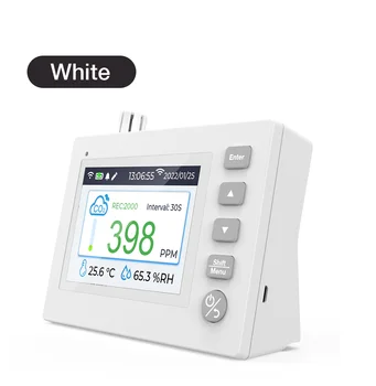 Smart Tuya APP Wi-Fi Medidor de CO2,NDIR Sensor 2000 группы скачать Детектор СО2 настольный Temperatura y Humedad
